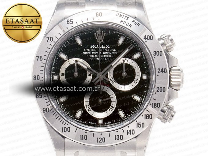 Daytona 116520 Clean 1:1 Best Edition 904L SS Case and Bracelet Black Dial SA4130 V3 - Görsel 4