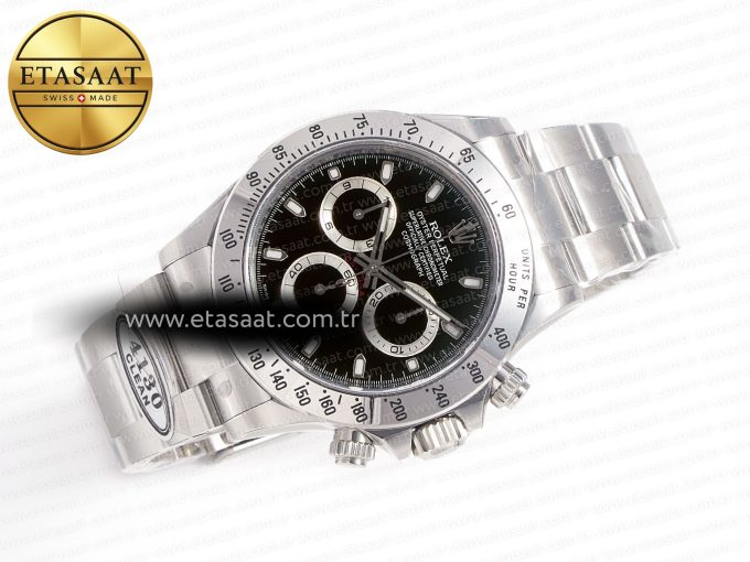 Daytona 116520 Clean 1:1 Best Edition 904L SS Case and Bracelet Black Dial SA4130 V3 - Görsel 8