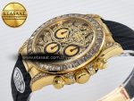 Daytona 116588 TBR “Eye of the Tiger” Clean 1:1 Best Edition 904L YG Black Diamonds Dial on Black Rubber Strap SA4130 - Görsel 6