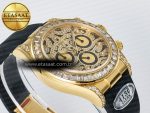 Daytona 116588 TBR “Eye of the Tiger” Clean 1:1 Best Edition 904L YG Black Diamonds Dial on Black Rubber Strap SA4130 - Görsel 7