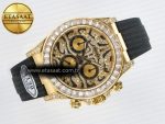 Daytona 116588 TBR “Eye of the Tiger” Clean 1:1 Best Edition 904L YG Black Diamonds Dial on Black Rubber Strap SA4130 - Görsel 8