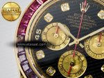 Daytona 116589 RBOW Clean YG 1:1 Best Edition 904L Rainbow Black Diamonds Dial on Black Rubber Strap SA4130 - Görsel 10