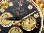 Daytona 116589 RBOW Clean YG 1:1 Best Edition 904L Rainbow Black Diamonds Dial on Black Rubber Strap SA4130 - Görsel 11