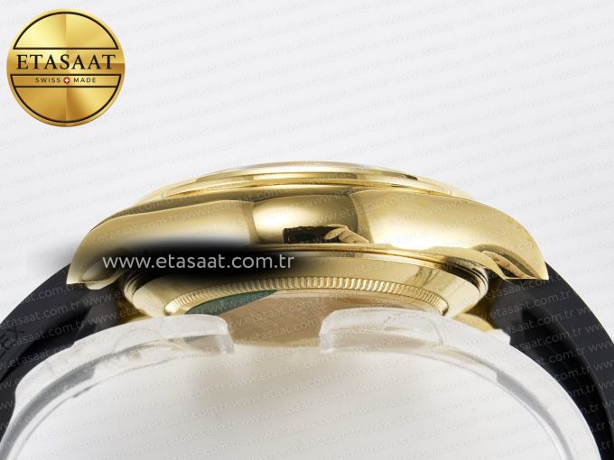 Daytona 116589 RBOW Clean YG 1:1 Best Edition 904L Rainbow Black Diamonds Dial on Black Rubber Strap SA4130 - Görsel 15