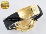 Daytona 116589 RBOW Clean YG 1:1 Best Edition 904L Rainbow Black Diamonds Dial on Black Rubber Strap SA4130 - Görsel 17
