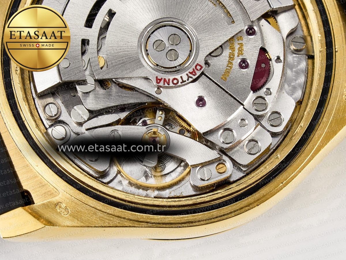 Daytona 116589 RBOW Clean YG 1:1 Best Edition 904L Rainbow Black Diamonds Dial on Black Rubber Strap SA4130 - Görsel 24