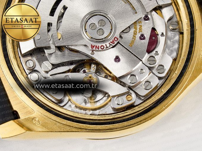 Daytona 116589 RBOW Clean YG 1:1 Best Edition 904L Rainbow Black Diamonds Dial on Black Rubber Strap SA4130 - Görsel 24