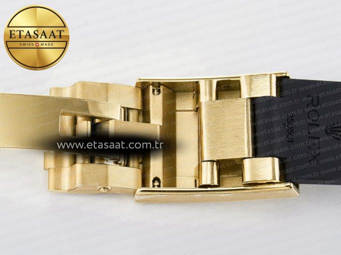 Daytona 116589 RBOW Clean YG 1:1 Best Edition 904L Rainbow Black Diamonds Dial on Black Rubber Strap SA4130 - Görsel 33