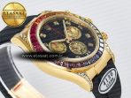 Daytona 116589 RBOW Clean YG 1:1 Best Edition 904L Rainbow Black Diamonds Dial on Black Rubber Strap SA4130 - Görsel 7