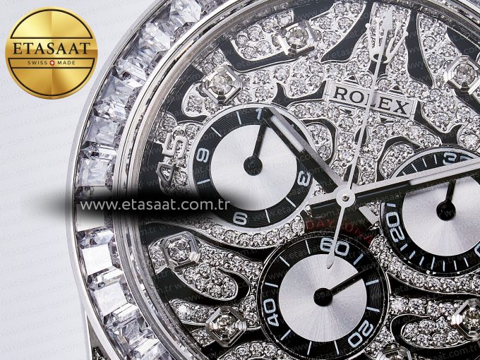Daytona 116589 TBR “Eye of the Tiger” Clean 1:1 Best Edition 904L SS Black Diamonds Dial on Black Rubber Strap SA4130 - Görsel 10