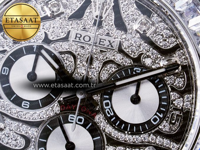 Daytona 116589 TBR “Eye of the Tiger” Clean 1:1 Best Edition 904L SS Black Diamonds Dial on Black Rubber Strap SA4130 - Görsel 11