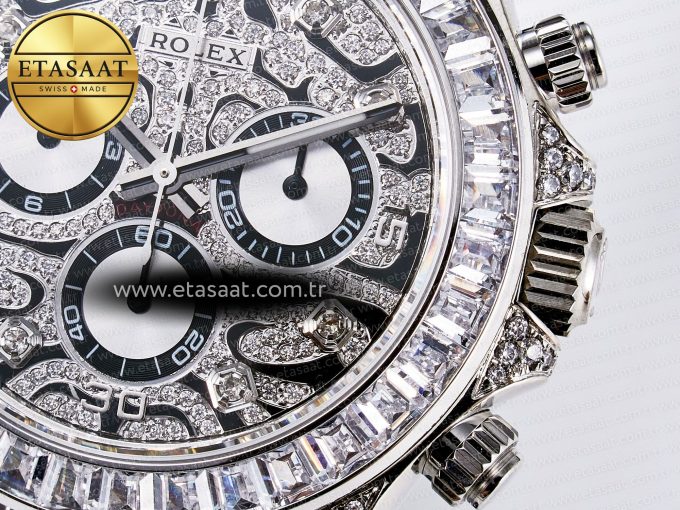 Daytona 116589 TBR “Eye of the Tiger” Clean 1:1 Best Edition 904L SS Black Diamonds Dial on Black Rubber Strap SA4130 - Görsel 12