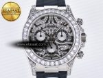 Daytona 116589 TBR “Eye of the Tiger” Clean 1:1 Best Edition 904L SS Black Diamonds Dial on Black Rubber Strap SA4130 - Görsel 4