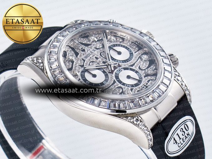 Daytona 116589 TBR “Eye of the Tiger” Clean 1:1 Best Edition 904L SS Black Diamonds Dial on Black Rubber Strap SA4130 - Görsel 7