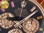 Daytona 116595 RBOW Clean RG 1:1 Best Edition 904L Rainbow Black Diamonds Dial on Black Rubber Strap SA4130 - Görsel 11