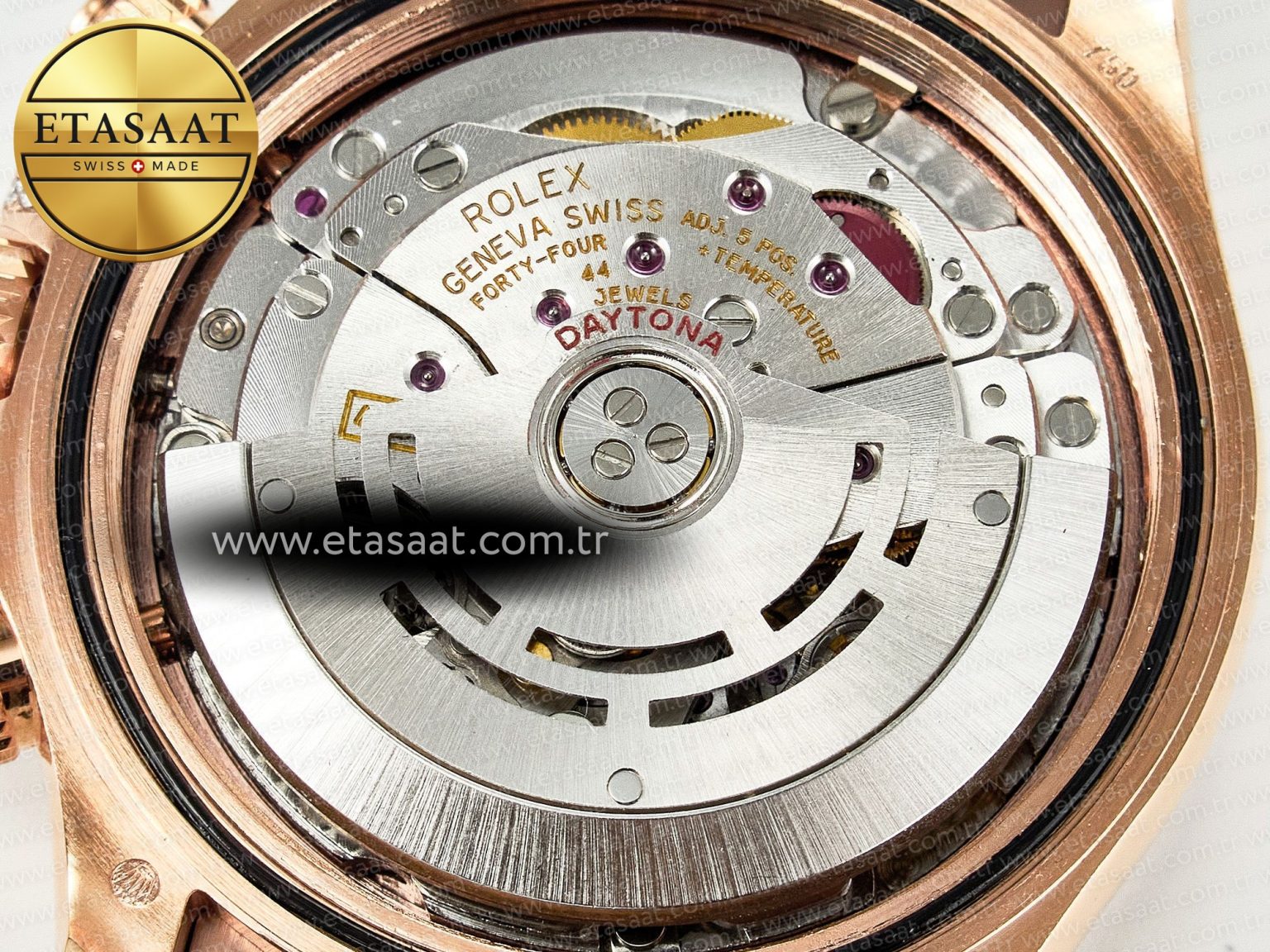 Daytona 116595 RBOW Clean RG 1:1 Best Edition 904L Rainbow Black Diamonds Dial on Black Rubber Strap SA4130 - Görsel 21