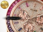 Daytona 116595 RBOW Clean RG 1:1 Best Edition 904L Rainbow Diamonds Dial on Black Rubber Strap SA4130 - Görsel 10