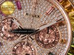 Daytona 116595 RBOW Clean RG 1:1 Best Edition 904L Rainbow Diamonds Dial on Black Rubber Strap SA4130 - Görsel 11