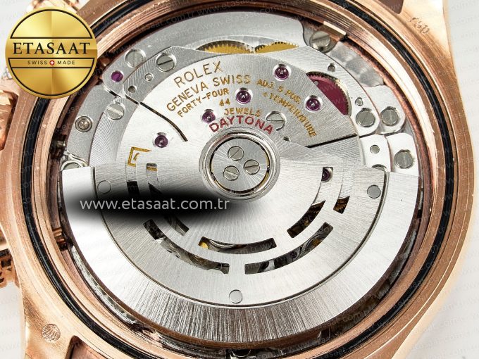 Daytona 116595 RBOW Clean RG 1:1 Best Edition 904L Rainbow Diamonds Dial on Black Rubber Strap SA4130 - Görsel 20