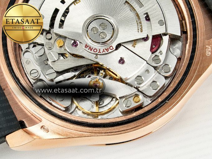 Daytona 116595 RBOW Clean RG 1:1 Best Edition 904L Rainbow Diamonds Dial on Black Rubber Strap SA4130 - Görsel 23