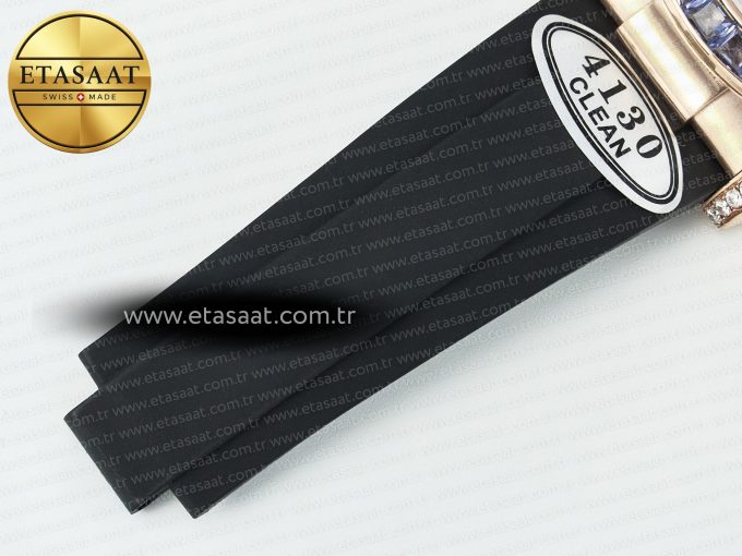 Daytona 116595 RBOW Clean RG 1:1 Best Edition 904L Rainbow Diamonds Dial on Black Rubber Strap SA4130 - Görsel 25