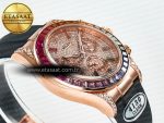 Daytona 116595 RBOW Clean RG 1:1 Best Edition 904L Rainbow Diamonds Dial on Black Rubber Strap SA4130 - Görsel 7