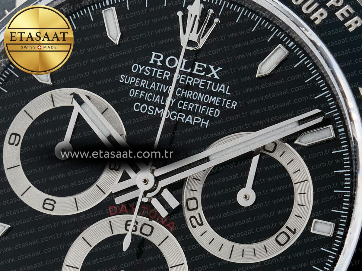 Daytona 126500 QF 1:1 Best Edition Black Dial on SS Bracelet Strap SH4131 V5 (48 Hours Power Reserve) - Görsel 10