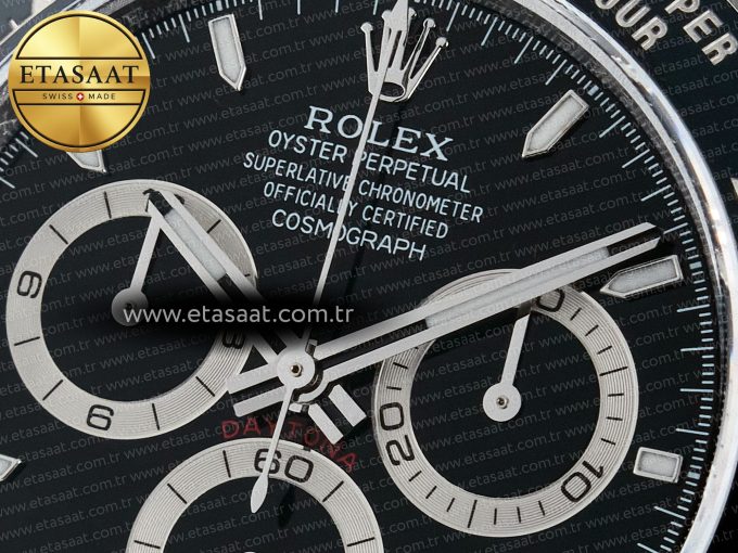 Daytona 126500 QF 1:1 Best Edition Black Dial on SS Bracelet Strap SH4131 V5 (48 Hours Power Reserve) - Görsel 10