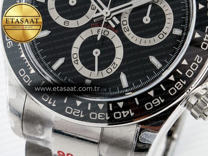 Daytona 126500 QF 1:1 Best Edition Black Dial on SS Bracelet Strap SH4131 V5 (48 Hours Power Reserve) - Görsel 12
