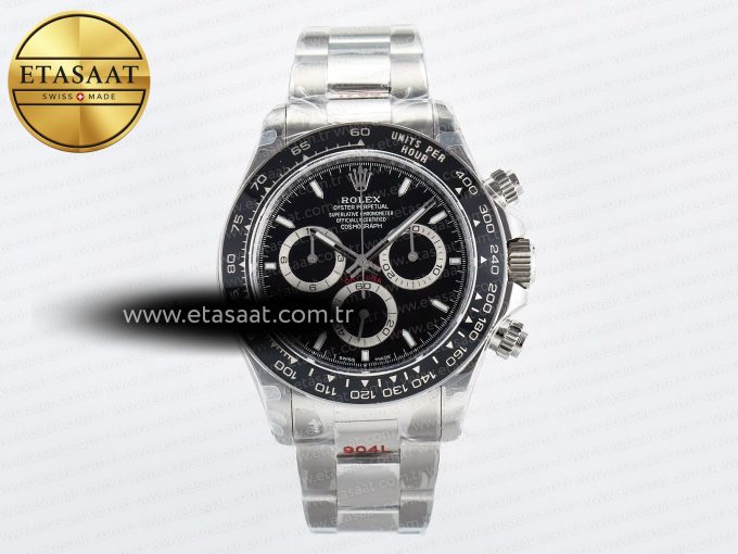 Daytona 126500 QF 1:1 Best Edition Black Dial on SS Bracelet Strap SH4131 V5 (48 Hours Power Reserve) - Görsel 3