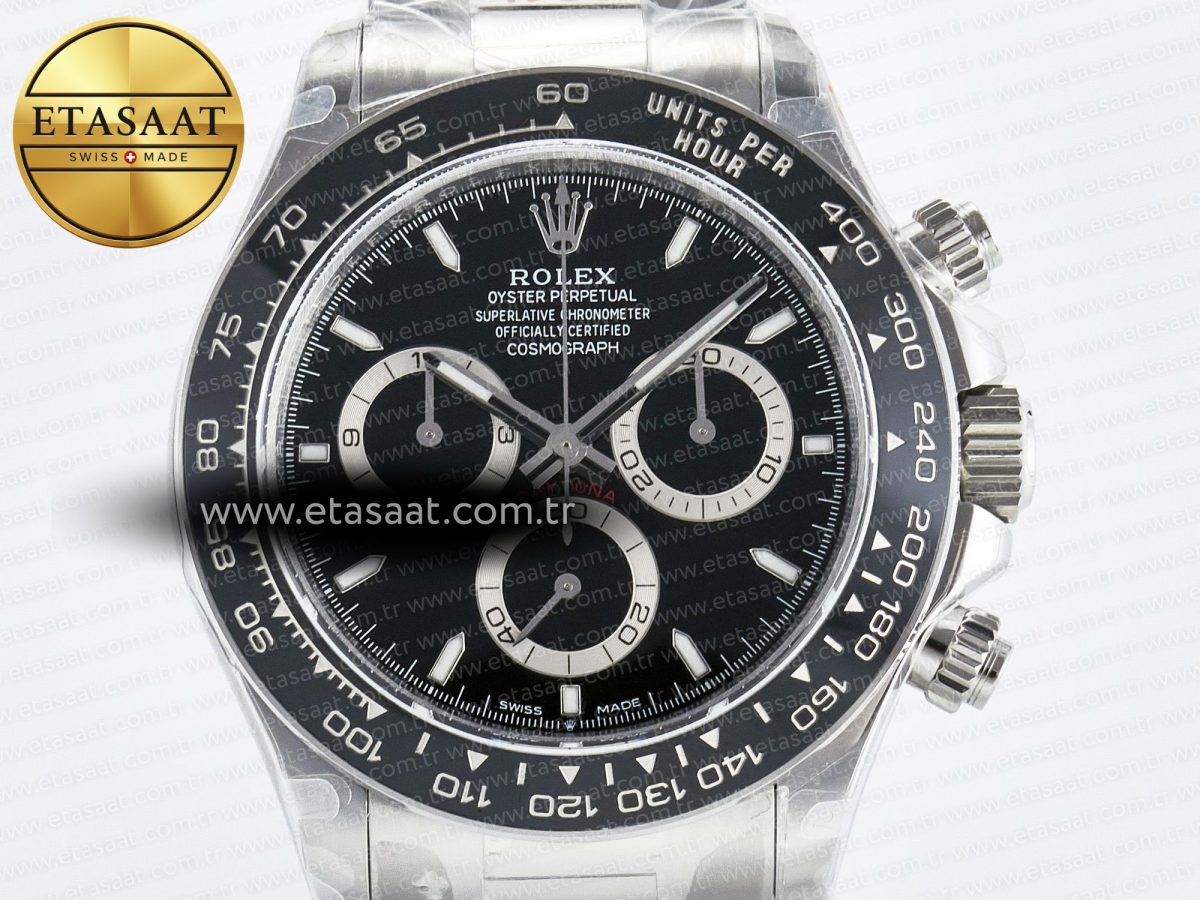 Daytona 126500 QF 1:1 Best Edition Black Dial on SS Bracelet Strap SH4131 V5 (48 Hours Power Reserve) - Görsel 4