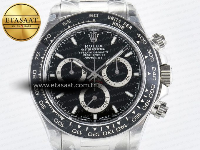 Daytona 126500 QF 1:1 Best Edition Black Dial on SS Bracelet Strap SH4131 V5 (48 Hours Power Reserve) - Görsel 4
