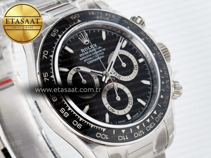 Daytona 126500 QF 1:1 Best Edition Black Dial on SS Bracelet Strap SH4131 V5 (48 Hours Power Reserve) - Görsel 5