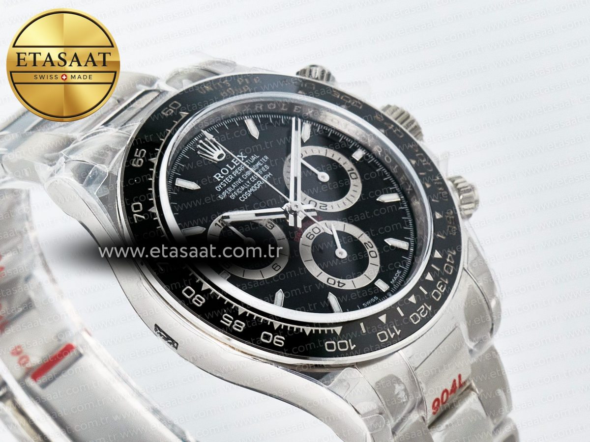 Daytona 126500 QF 1:1 Best Edition Black Dial on SS Bracelet Strap SH4131 V5 (48 Hours Power Reserve) - Görsel 7