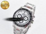 Daytona 126500 QF 1:1 Best Edition White Dial on SS Bracelet Strap SH4131 V5 (48 Hours Power Reserve)