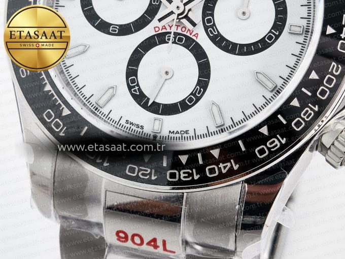 Daytona 126500 QF 1:1 Best Edition White Dial on SS Bracelet Strap SH4131 V5 (48 Hours Power Reserve) - Görsel 13