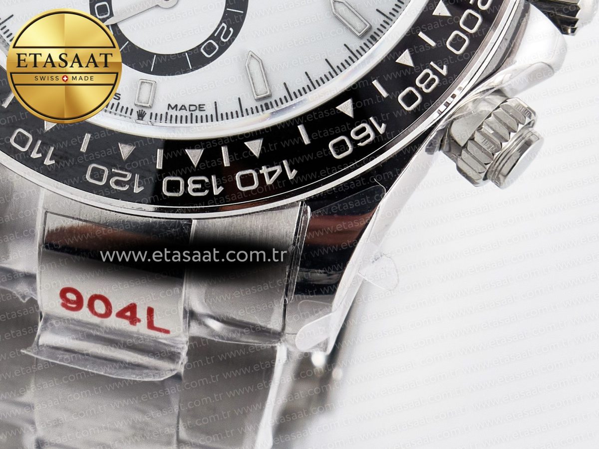 Daytona 126500 QF 1:1 Best Edition White Dial on SS Bracelet Strap SH4131 V5 (48 Hours Power Reserve) - Görsel 14