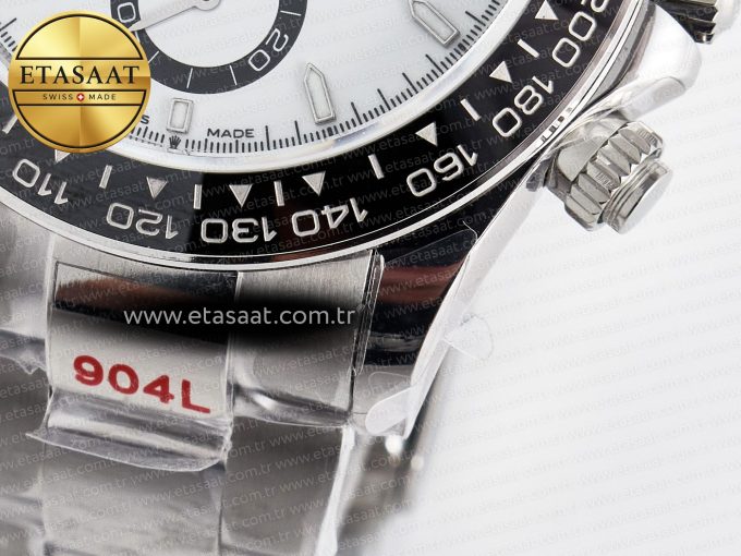 Daytona 126500 QF 1:1 Best Edition White Dial on SS Bracelet Strap SH4131 V5 (48 Hours Power Reserve) - Görsel 14