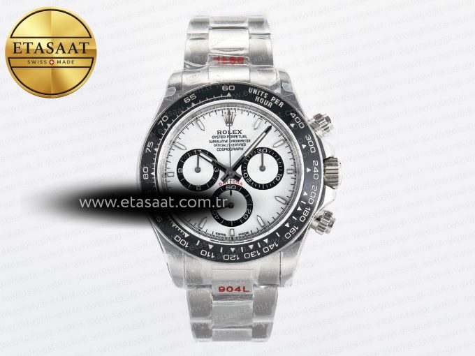 Daytona 126500 QF 1:1 Best Edition White Dial on SS Bracelet Strap SH4131 V5 (48 Hours Power Reserve) - Görsel 3
