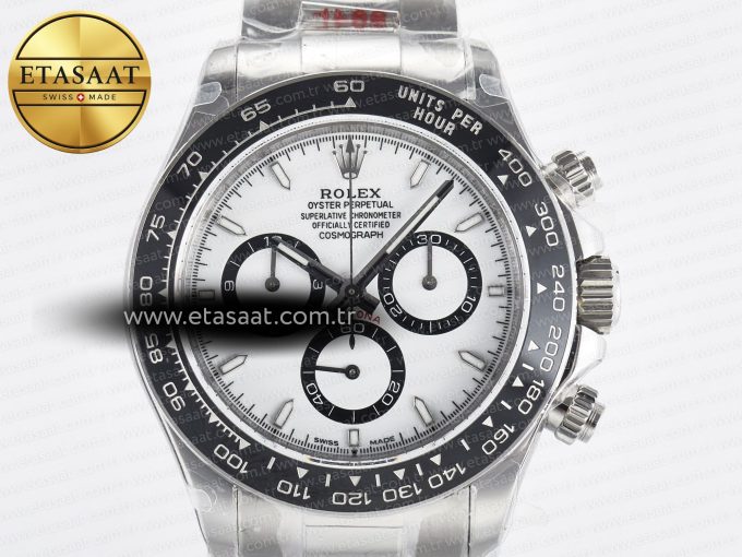 Daytona 126500 QF 1:1 Best Edition White Dial on SS Bracelet Strap SH4131 V5 (48 Hours Power Reserve) - Görsel 4