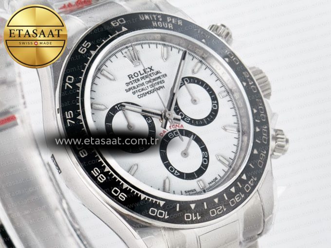 Daytona 126500 QF 1:1 Best Edition White Dial on SS Bracelet Strap SH4131 V5 (48 Hours Power Reserve) - Görsel 5