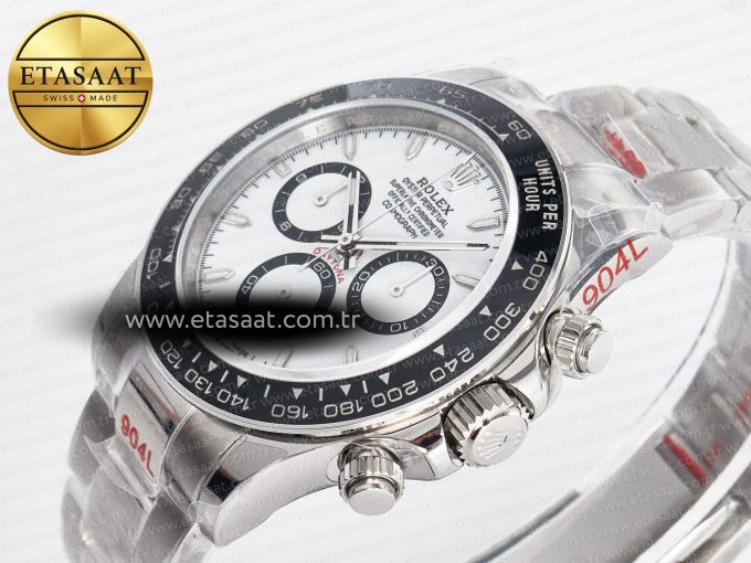 Daytona 126500 QF 1:1 Best Edition White Dial on SS Bracelet Strap SH4131 V5 (48 Hours Power Reserve) - Görsel 6