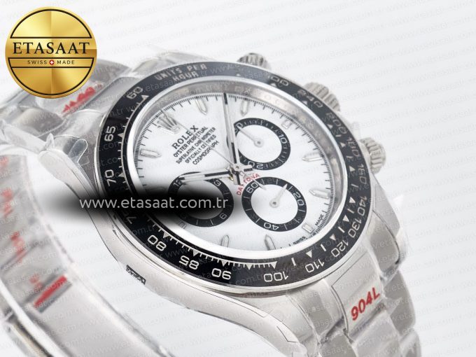 Daytona 126500 QF 1:1 Best Edition White Dial on SS Bracelet Strap SH4131 V5 (48 Hours Power Reserve) - Görsel 7