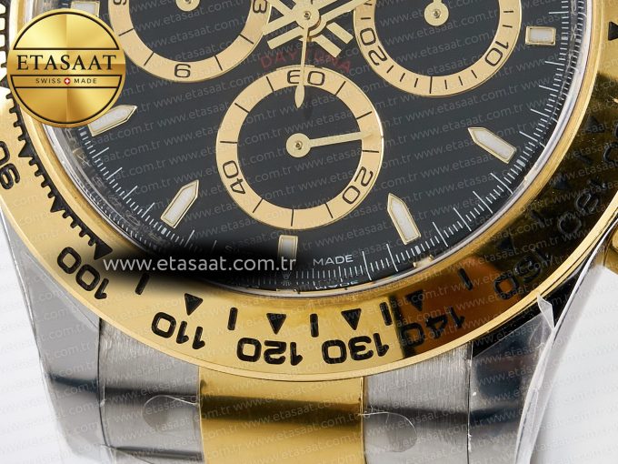 Daytona 126503 Clean 1:1 Best Edition 904L Black Dial on SS/YG Bracelet Super Clone DD4131 - Görsel 12