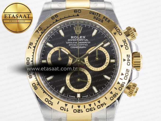 Daytona 126503 Clean 1:1 Best Edition 904L Black Dial on SS/YG Bracelet Super Clone DD4131 - Görsel 4