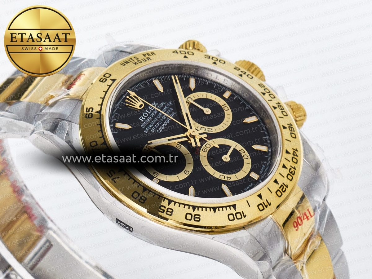 Daytona 126503 QF 1:1 Best Edition Black Dial on SS/YG Braclet SH4131 V5 (48 Hours Power Reserve) - Görsel 7