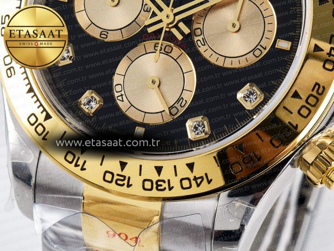 Daytona 126503 QF 1:1 Best Edition Black/YG Dial on SS/YG Braclet SH4131 V5 (48 Hours Power Reserve) - Görsel 12