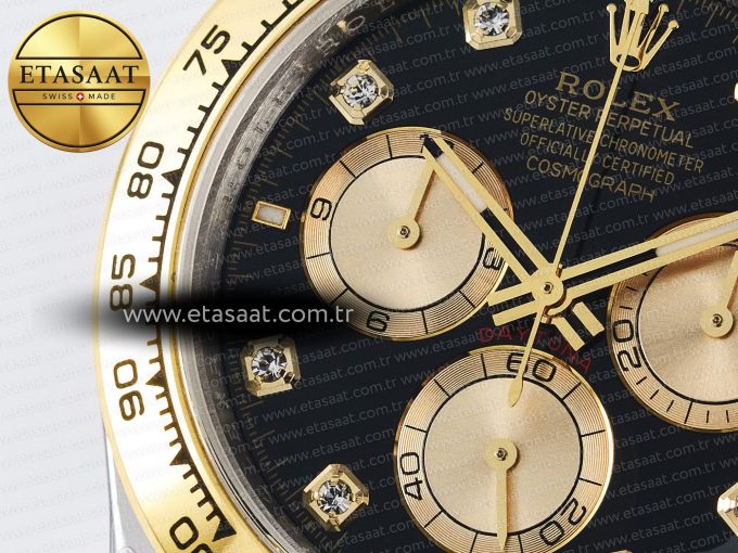 Daytona 126503 QF 1:1 Best Edition Black/YG Dial on SS/YG Braclet SH4131 V5 (48 Hours Power Reserve) - Görsel 13
