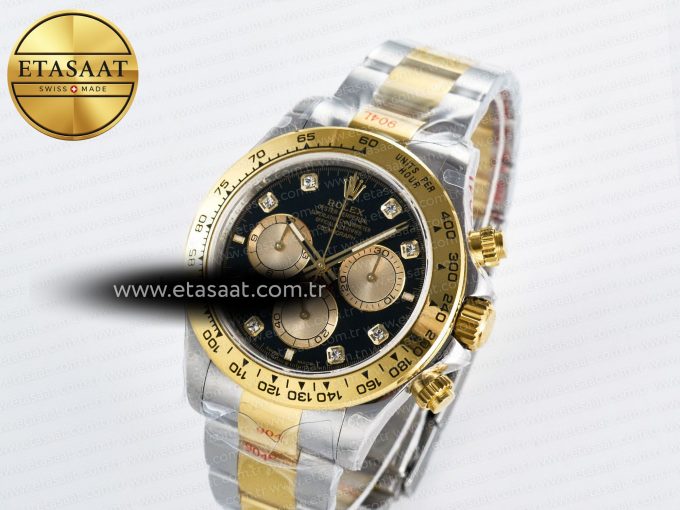 Daytona 126503 QF 1:1 Best Edition Black/YG Dial on SS/YG Braclet SH4131 V5 (48 Hours Power Reserve) - Görsel 2