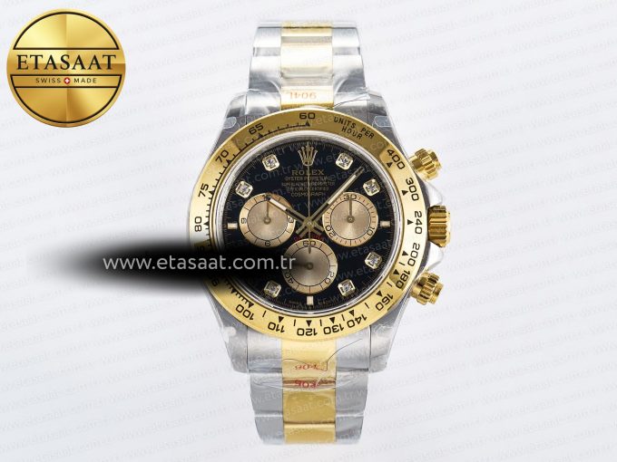 Daytona 126503 QF 1:1 Best Edition Black/YG Dial on SS/YG Braclet SH4131 V5 (48 Hours Power Reserve) - Görsel 3
